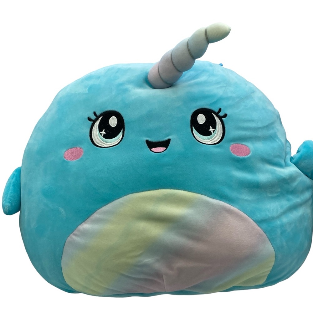 Squishmallows Brittany Plush Narwhal Stuffed Animal Toy 16 Inch Plushie Blue